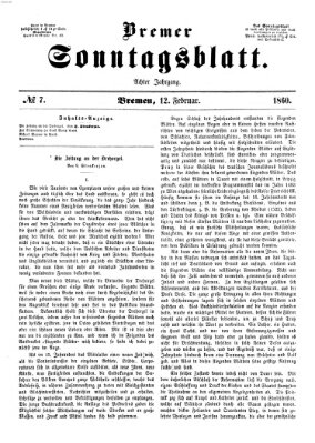 Bremer Sonntagsblatt Sonntag 12. Februar 1860