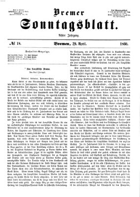 Bremer Sonntagsblatt Sonntag 29. April 1860