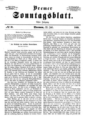 Bremer Sonntagsblatt Sonntag 22. Juli 1860