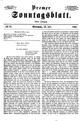 Bremer Sonntagsblatt Sonntag 29. Juli 1860