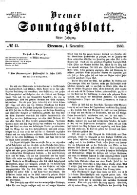 Bremer Sonntagsblatt Sonntag 4. November 1860