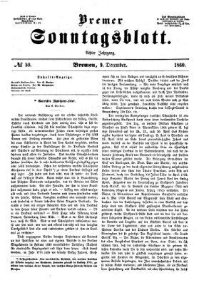 Bremer Sonntagsblatt Sonntag 9. Dezember 1860