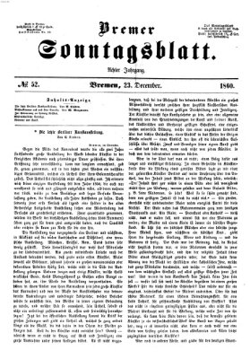 Bremer Sonntagsblatt Sonntag 23. Dezember 1860