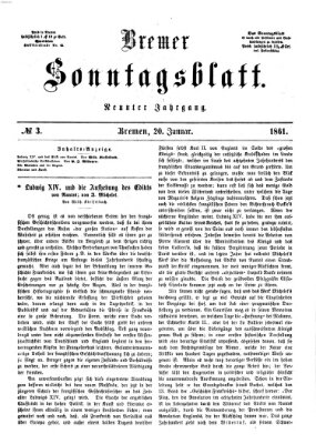 Bremer Sonntagsblatt Sonntag 20. Januar 1861