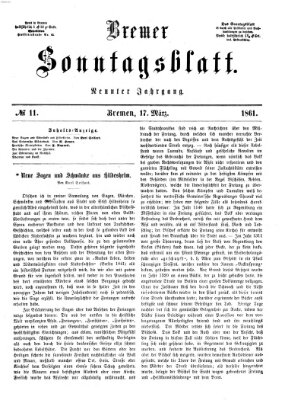 Bremer Sonntagsblatt Sonntag 17. März 1861