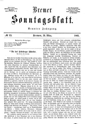 Bremer Sonntagsblatt Sonntag 31. März 1861