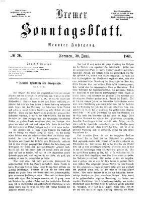 Bremer Sonntagsblatt Sonntag 30. Juni 1861