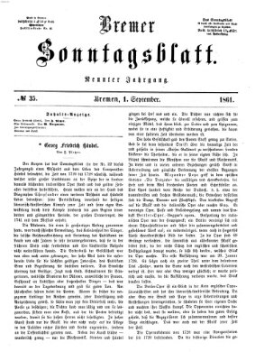 Bremer Sonntagsblatt Sonntag 1. September 1861