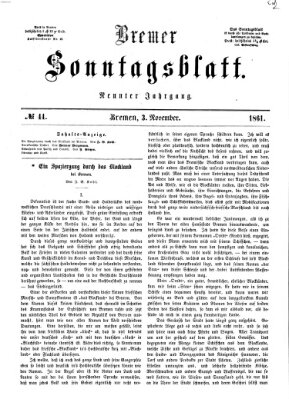 Bremer Sonntagsblatt Sonntag 3. November 1861