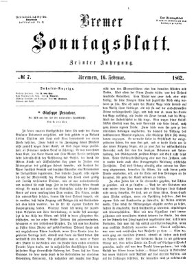 Bremer Sonntagsblatt Sonntag 16. Februar 1862