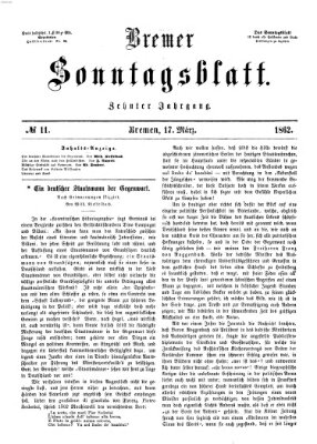 Bremer Sonntagsblatt Montag 17. März 1862