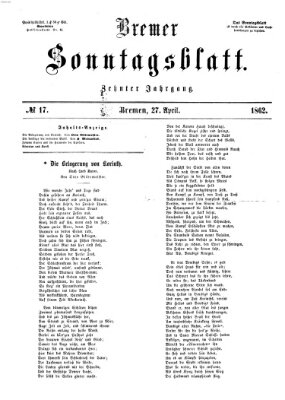 Bremer Sonntagsblatt Sonntag 27. April 1862