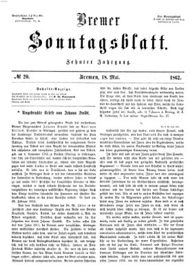 Bremer Sonntagsblatt Sonntag 18. Mai 1862