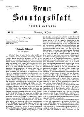 Bremer Sonntagsblatt Sonntag 29. Juni 1862