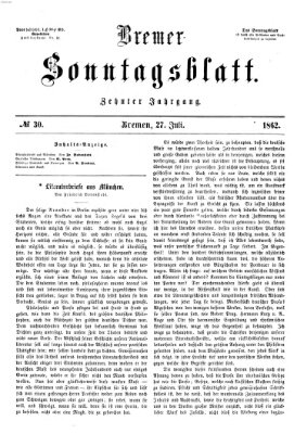 Bremer Sonntagsblatt Sonntag 27. Juli 1862