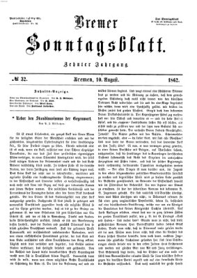 Bremer Sonntagsblatt Sonntag 10. August 1862