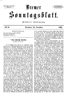 Bremer Sonntagsblatt Sonntag 28. Dezember 1862