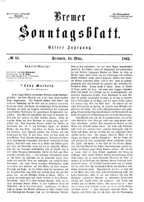 Bremer Sonntagsblatt Sonntag 15. März 1863