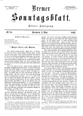 Bremer Sonntagsblatt Sonntag 3. Mai 1863