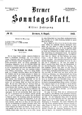 Bremer Sonntagsblatt Sonntag 9. August 1863