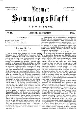 Bremer Sonntagsblatt Sonntag 15. November 1863