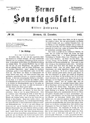 Bremer Sonntagsblatt Sonntag 13. Dezember 1863