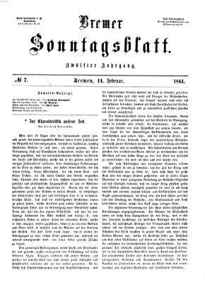 Bremer Sonntagsblatt Sonntag 14. Februar 1864