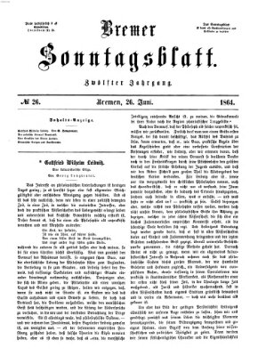 Bremer Sonntagsblatt Sonntag 26. Juni 1864