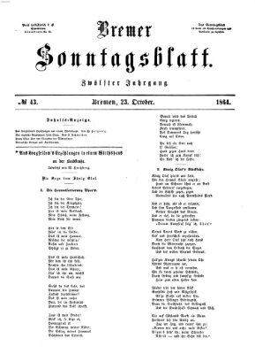Bremer Sonntagsblatt Sonntag 23. Oktober 1864