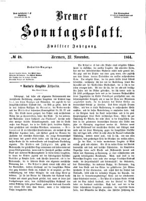 Bremer Sonntagsblatt Sonntag 27. November 1864