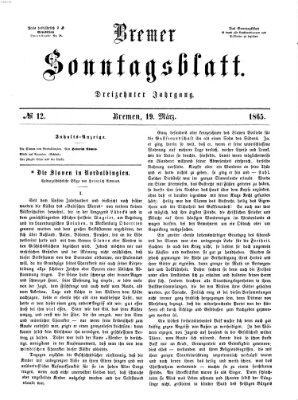 Bremer Sonntagsblatt Sonntag 19. März 1865