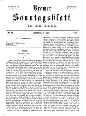 Bremer Sonntagsblatt Sonntag 7. Mai 1865