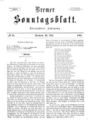 Bremer Sonntagsblatt Sonntag 14. Mai 1865