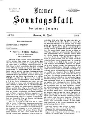 Bremer Sonntagsblatt Sonntag 11. Juni 1865