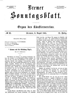 Bremer Sonntagsblatt Sonntag 6. August 1865