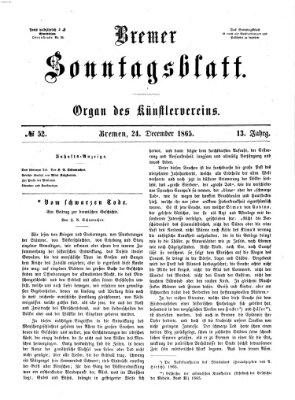 Bremer Sonntagsblatt Sonntag 24. Dezember 1865