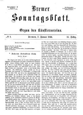 Bremer Sonntagsblatt Sonntag 7. Januar 1866