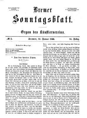 Bremer Sonntagsblatt Sonntag 14. Januar 1866