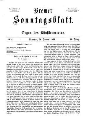 Bremer Sonntagsblatt Sonntag 28. Januar 1866