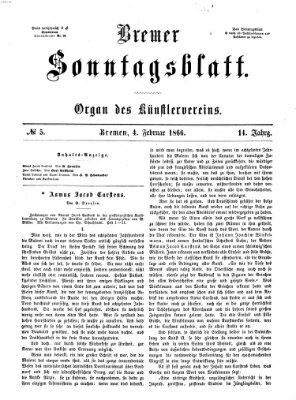 Bremer Sonntagsblatt Sonntag 4. Februar 1866