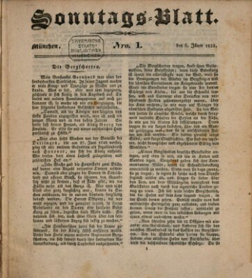 Sonntags-Blatt (Der bayerische Volksfreund) Sonntag 6. Januar 1828