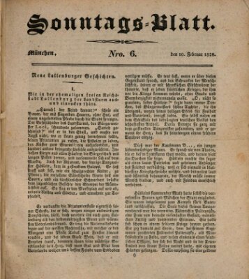 Sonntags-Blatt (Der bayerische Volksfreund) Sonntag 10. Februar 1828