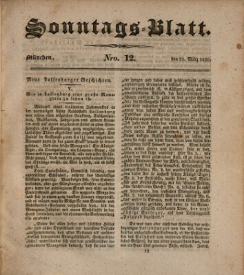 Sonntags-Blatt (Der bayerische Volksfreund) Sonntag 23. März 1828