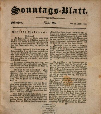 Sonntags-Blatt (Der bayerische Volksfreund) Sonntag 22. Juni 1828