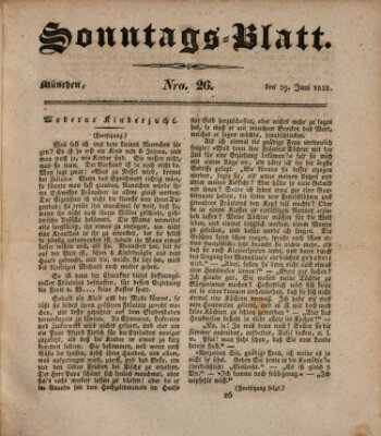 Sonntags-Blatt (Der bayerische Volksfreund) Sonntag 29. Juni 1828