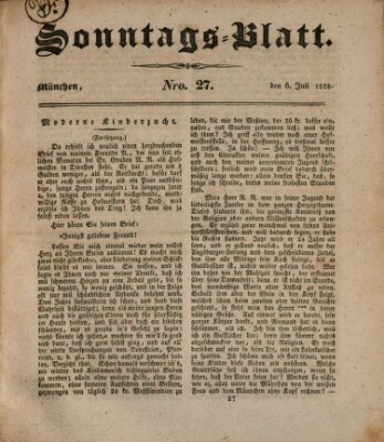 Sonntags-Blatt (Der bayerische Volksfreund) Sonntag 6. Juli 1828