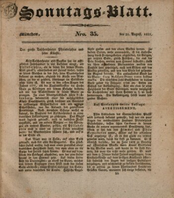 Sonntags-Blatt (Der bayerische Volksfreund) Sonntag 31. August 1828