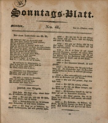 Sonntags-Blatt (Der bayerische Volksfreund) Sonntag 12. Oktober 1828