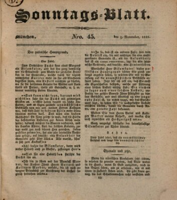 Sonntags-Blatt (Der bayerische Volksfreund) Sonntag 9. November 1828