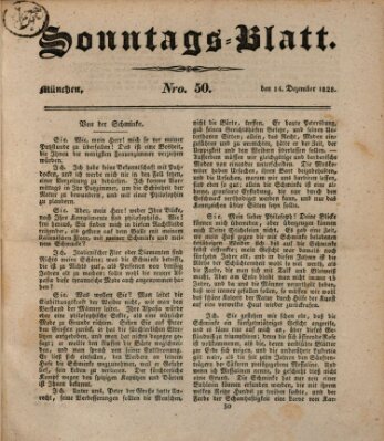 Sonntags-Blatt (Der bayerische Volksfreund) Sonntag 14. Dezember 1828